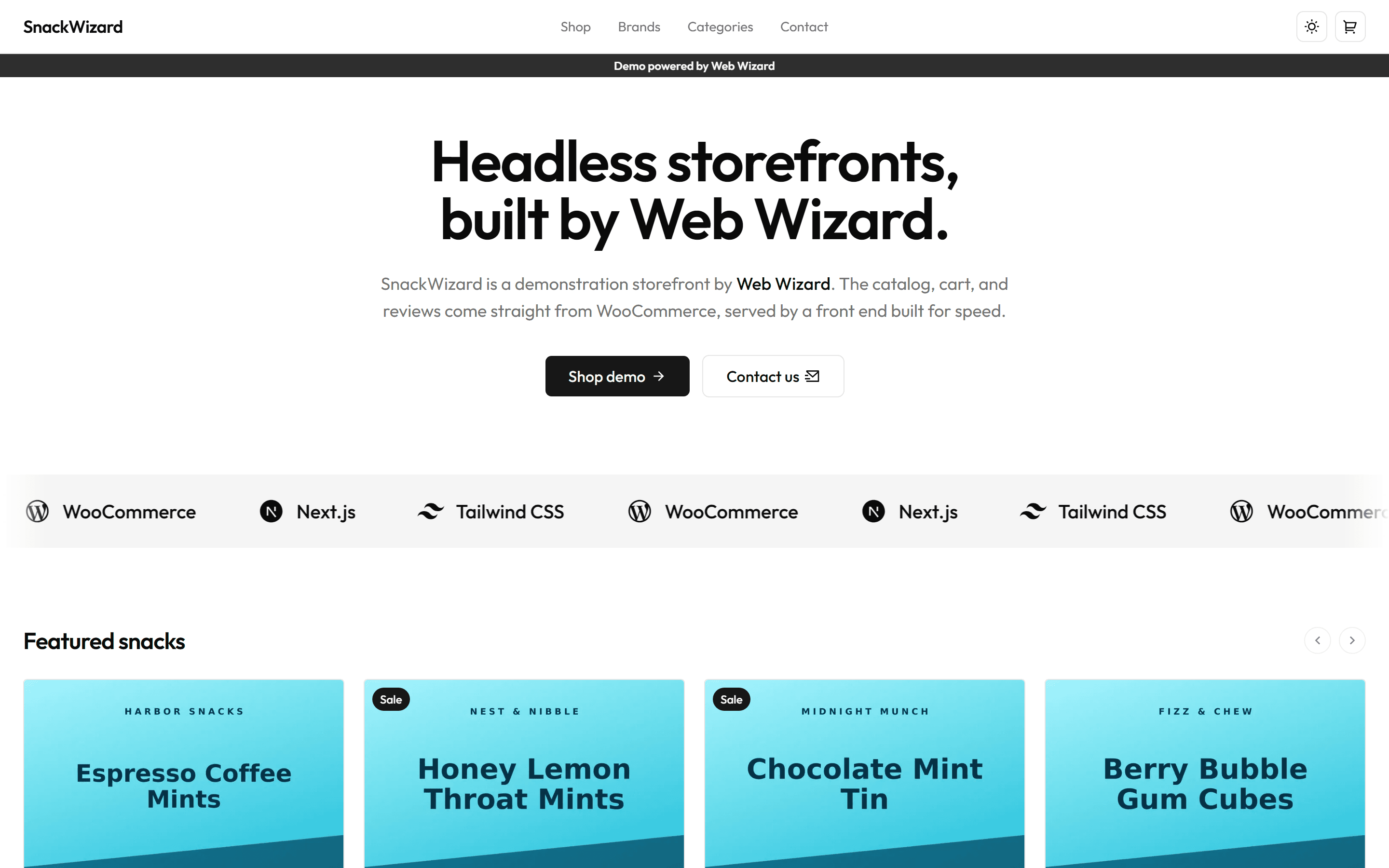 SnackWizard homepage