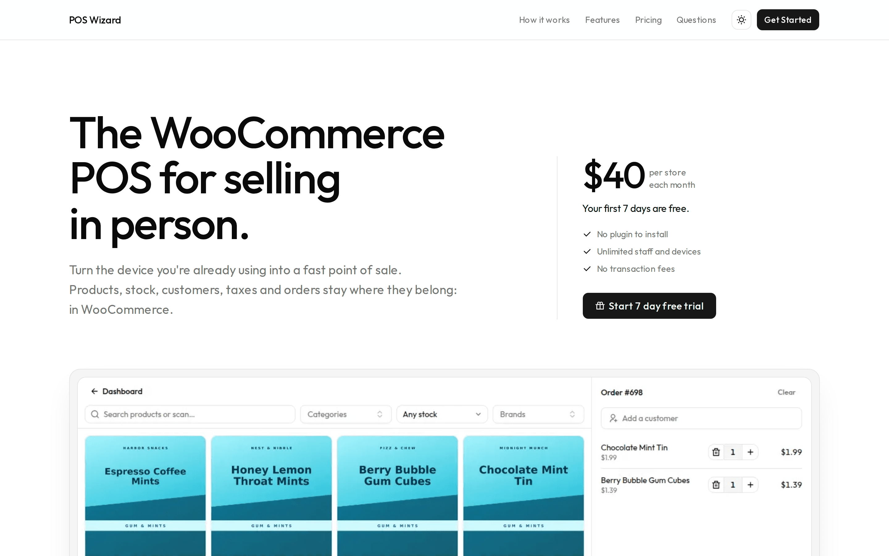 POS Wizard homepage